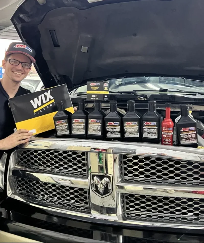 AMSOIL synthetic lubricant products offered by Wright Synthetics